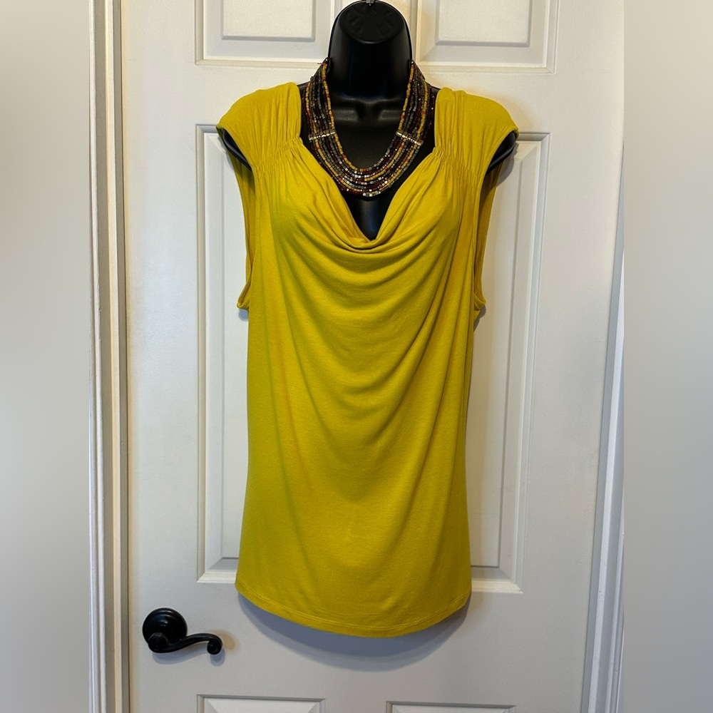 Yellow Draped Women's Top